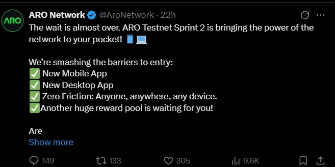 ARO Testnet Sprint 2 Goes Live