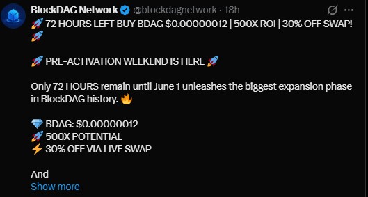 BlockDAG 72 Hours Countdown
