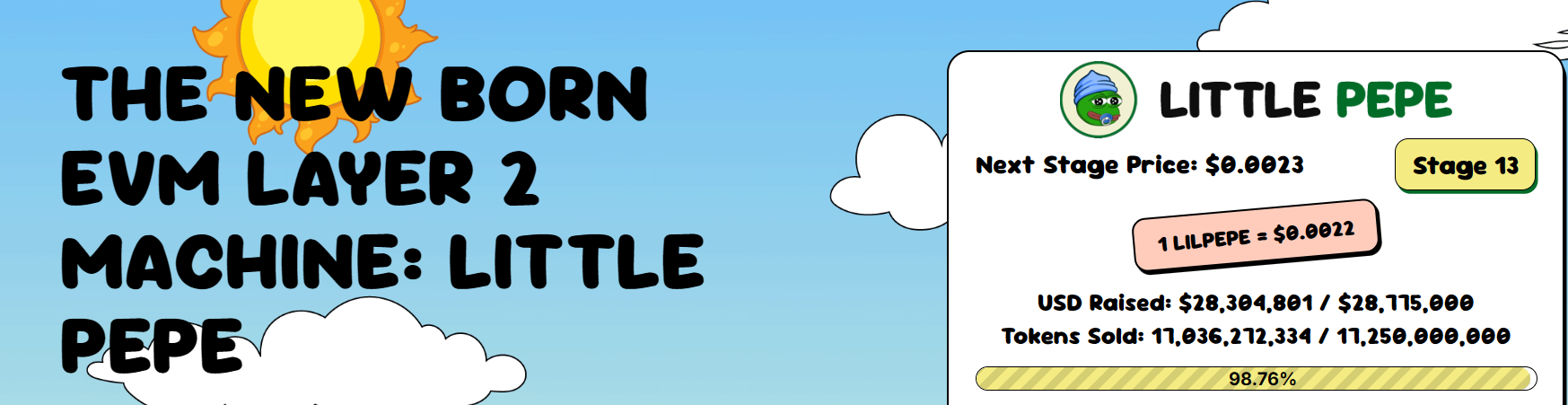 Official Little Pepe presale dashboard Official Little Pepe presale dashboard