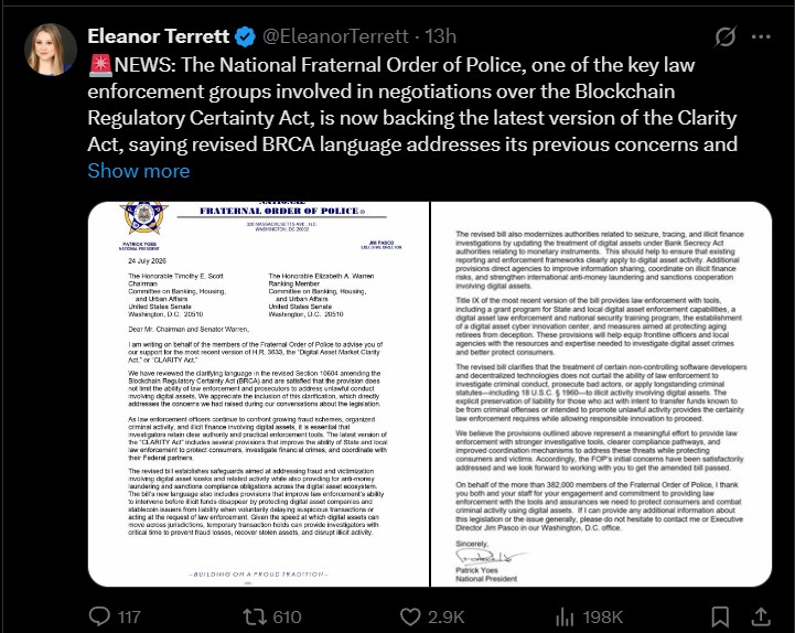 CLARITY Act 2026 Update Today