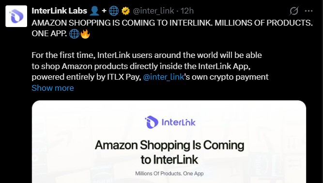 InterLink Amazon Shopping Feature
