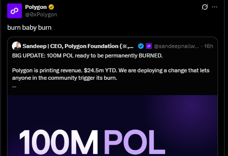 Polygon news today official X post Polygon news today official X post
