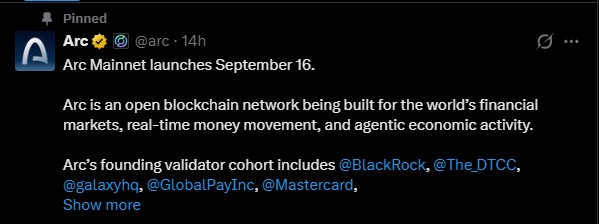 Arc Mainnet Launch Gains Support From Global Financial