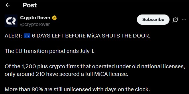 Kraken, Coinbase, OKX, Binance EU MiCA Update