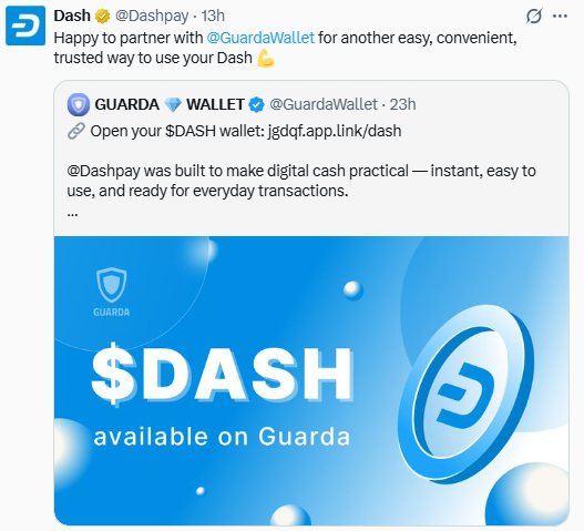 announced a partnership with Guarda Wallet