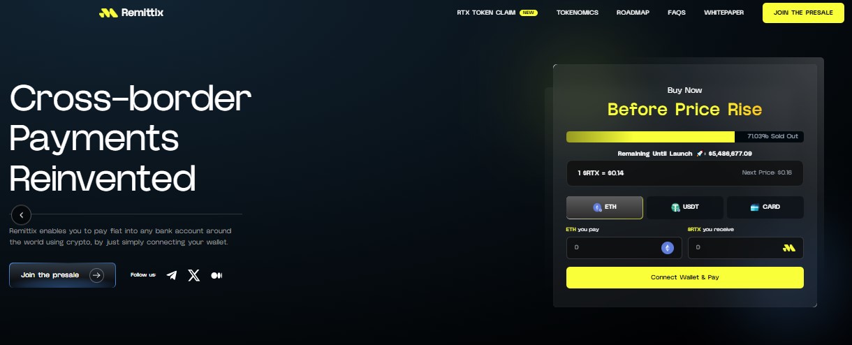Remittix presale update Remittix presale update