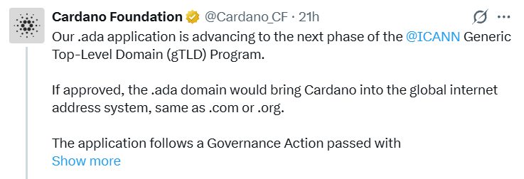 Cardano news today: ada domain Cardano news today: ada domain