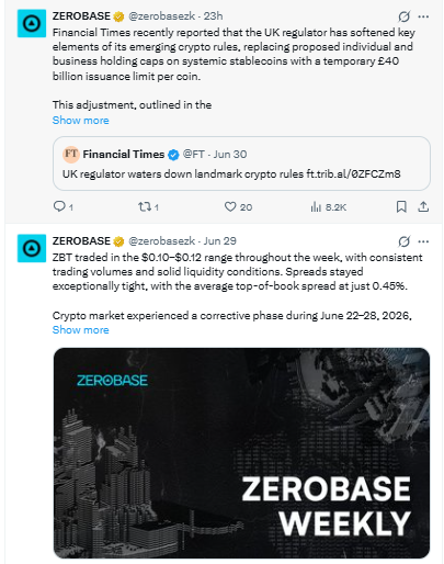 Posted on X by ZEROBASE