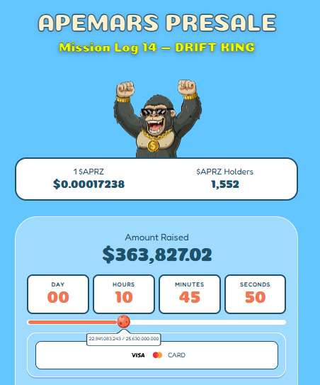 current price of token and time left in next stage