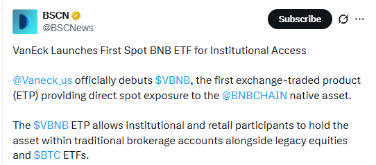 VanEck BNB ETF Adds staking