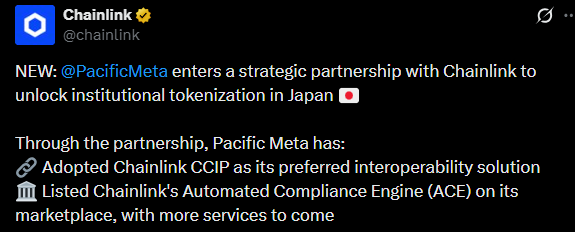 Chainlink News X Post