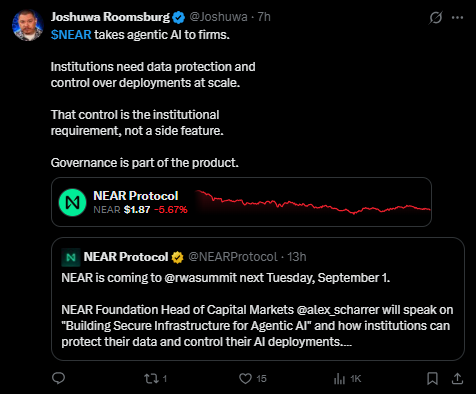 NEAR latest news on x
