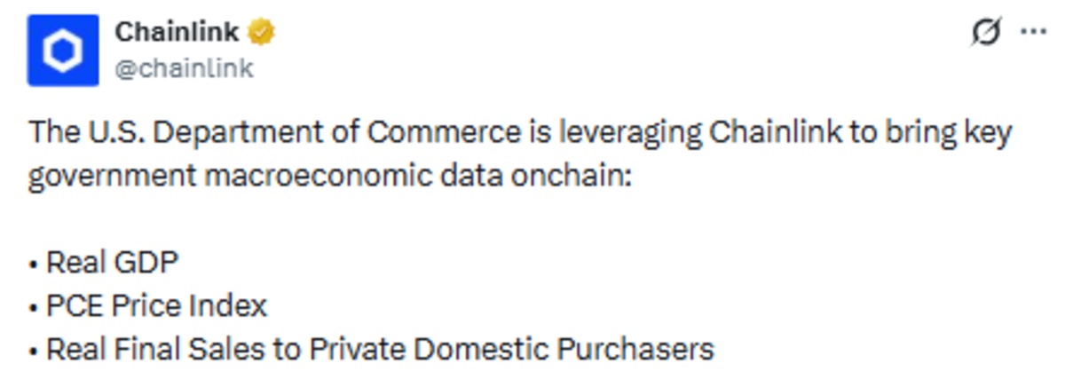 Chainlink News official X post screenshot Chainlink News official X post screenshot