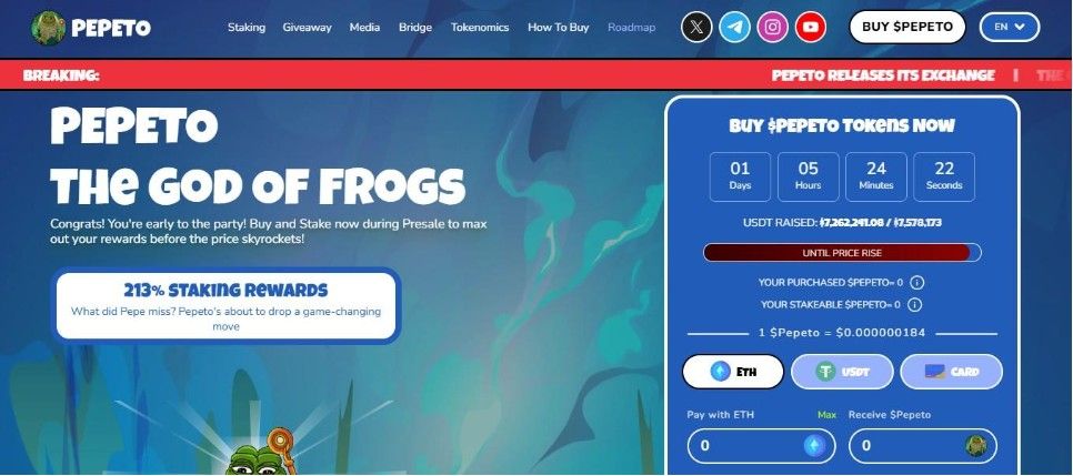 Pepeto Presale official Pepeto Presale official