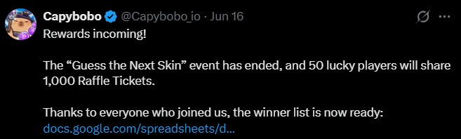Capybobo Token rewards