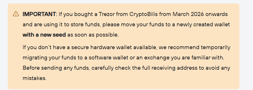 Trezor Security Alert Report Trezor Security Alert Report