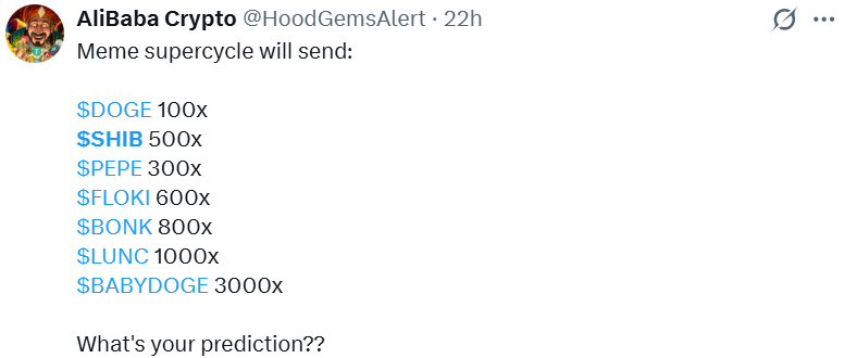 SHIB News: Trader Posts 500x Target for SHIB