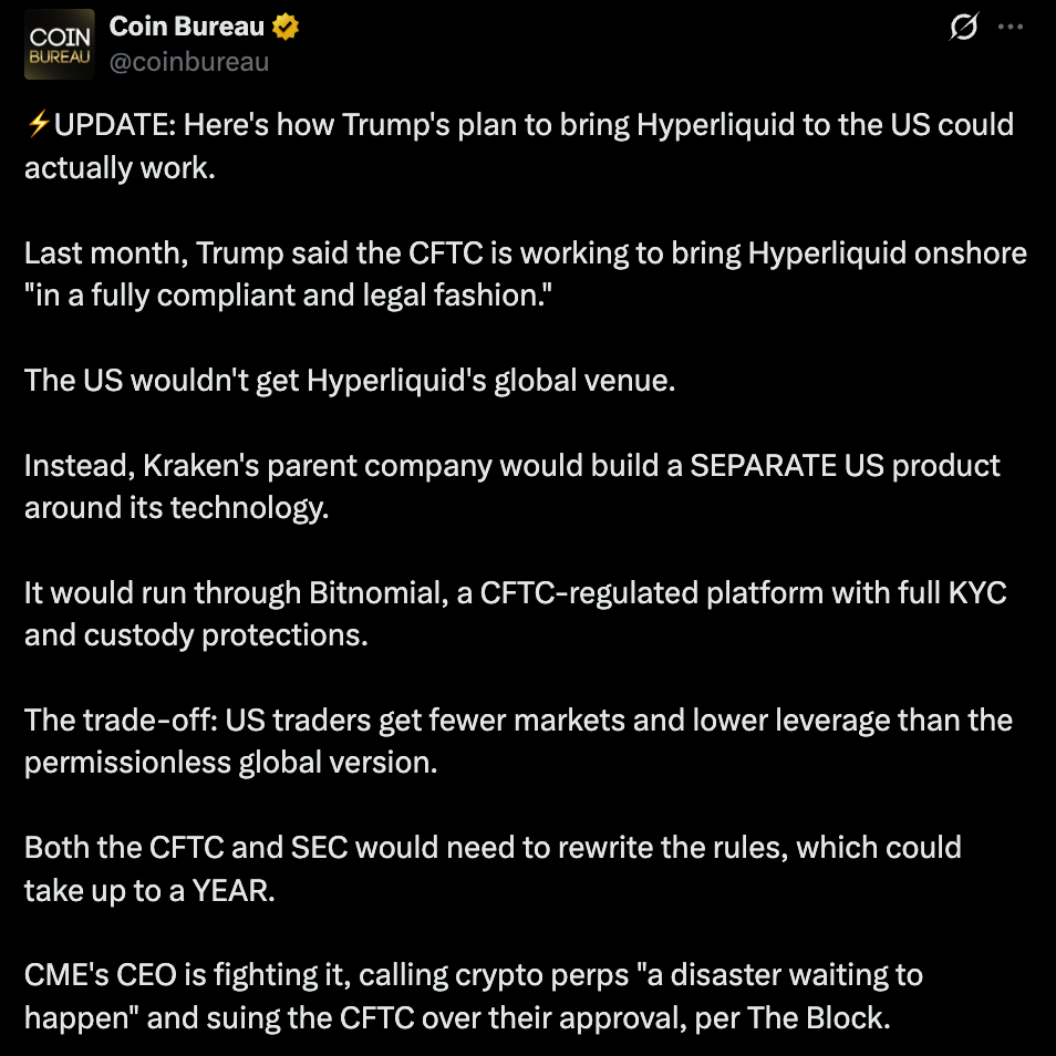 Coin Bureau official Tweet