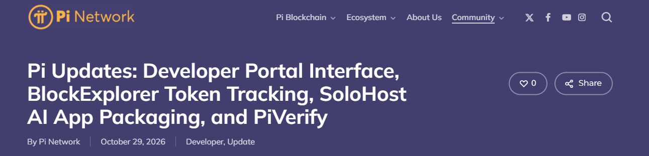 Pi Network developer platform blog