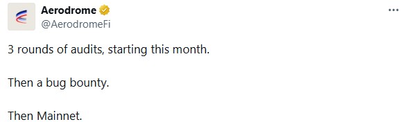 Aerodrome Finance Mainnet Launch Date and Security Audits