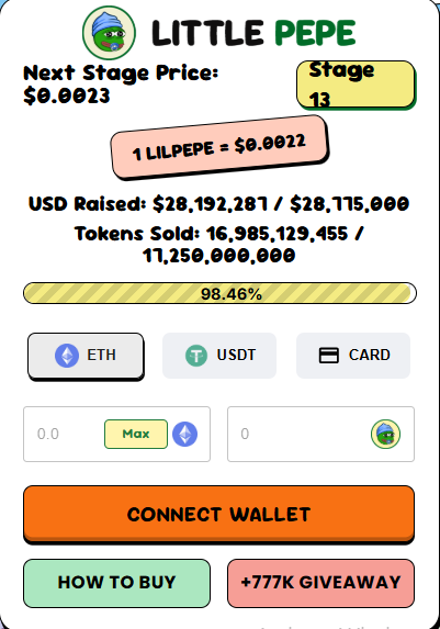 Little Pepe Presale Status Little Pepe Presale Status