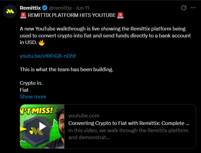 Remittix platform live status Remittix platform live status
