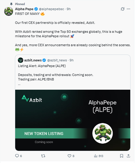 Alphapepe Azbit first CEX