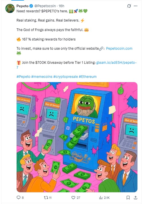 The project own announcement on X
