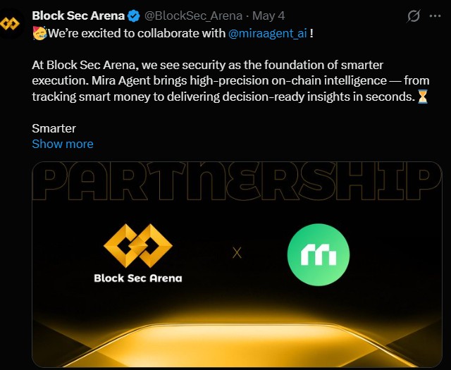 Mira Agent Team Up With Block Security Arena