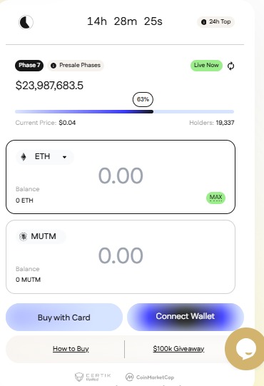 Mutuum Finance Presale Dashboard