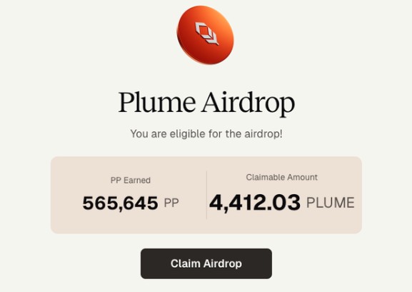 Plume Airdrop Claim Live