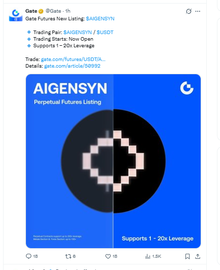 Gate.io listing update