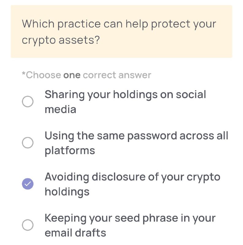 Xenea Wallet Quiz Answer