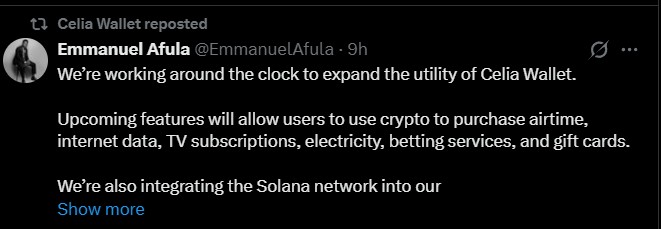 Celia Wallet Goes Live With Multi-Chain Crypto Features