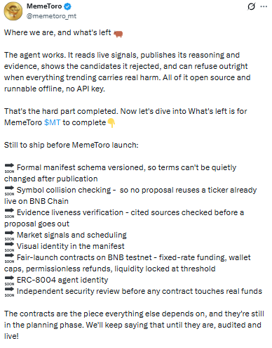 Eight specific items still unshipped before launch