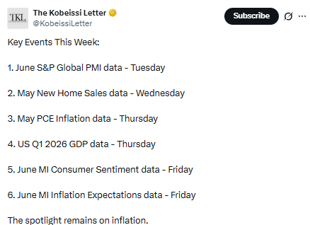Key events this week Key events this week