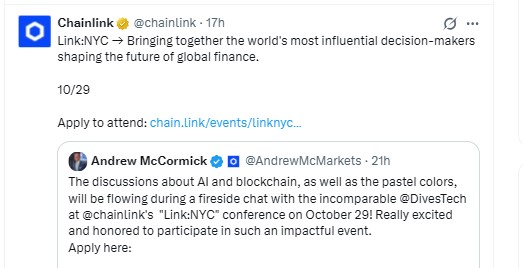 per Chainlink event post