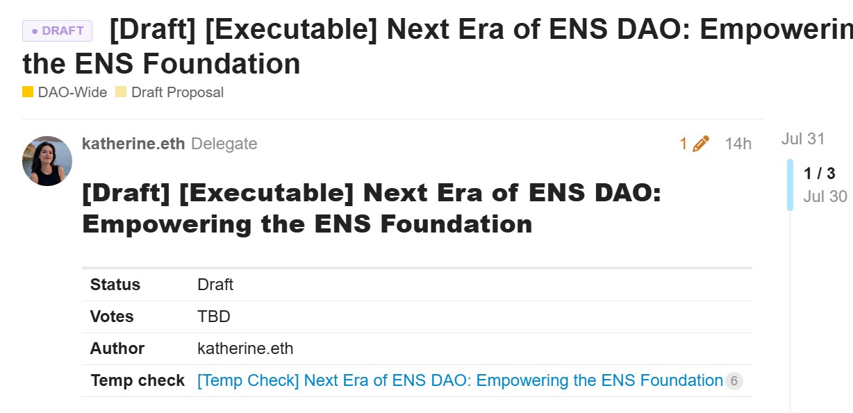 ENS Tokenholders Will Retain Protocol and Governance ENS Tokenholders Will Retain Protocol and Governance
