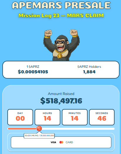 apemars presale price and update