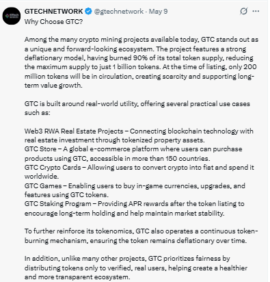 Gtec Network deflationary ecosystem