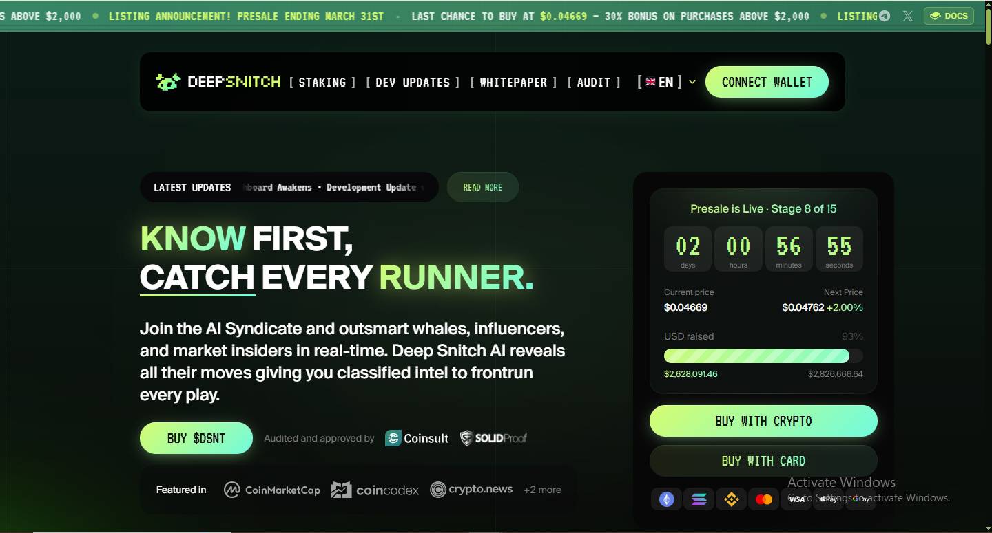 Presale end and listing update Presale end and listing update