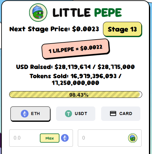 little pepe presale update