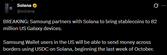 Solana News Today Official X Post Solana News Today Official X Post