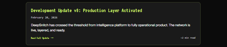 DeepSnitch AI Developments