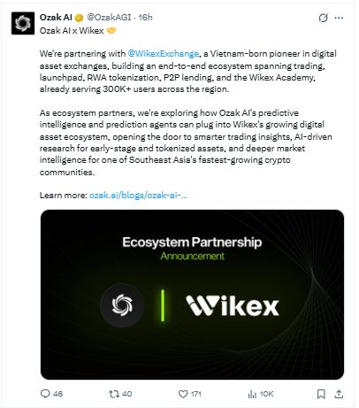 Ozak AI Wikex Partnership