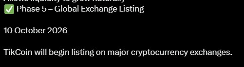 Tikcoin Netwokr Listing on Major exchanges on October 10 Tikcoin Netwokr Listing on Major exchanges on October 10
