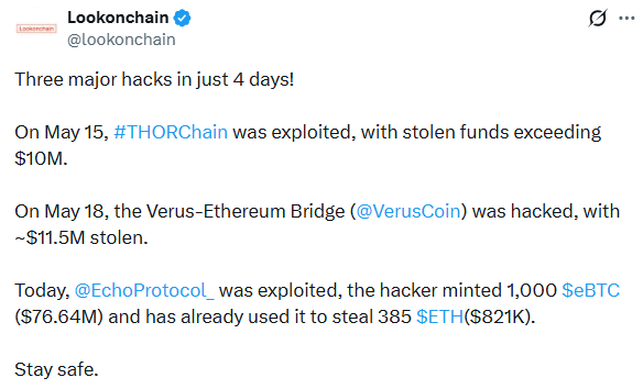 three major crypto hacks in 4 days