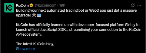 KuCoin Launches Official JavaScript SDKs