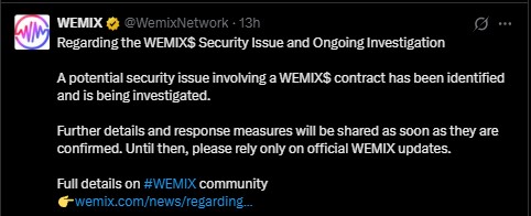 WEMIX Hit by $6.25M Hack WEMIX Hit by $6.25M Hack