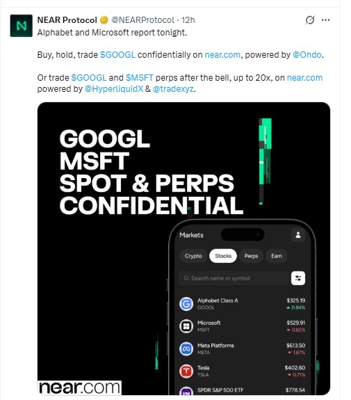 Near Protocol official X post Near Protocol official X post